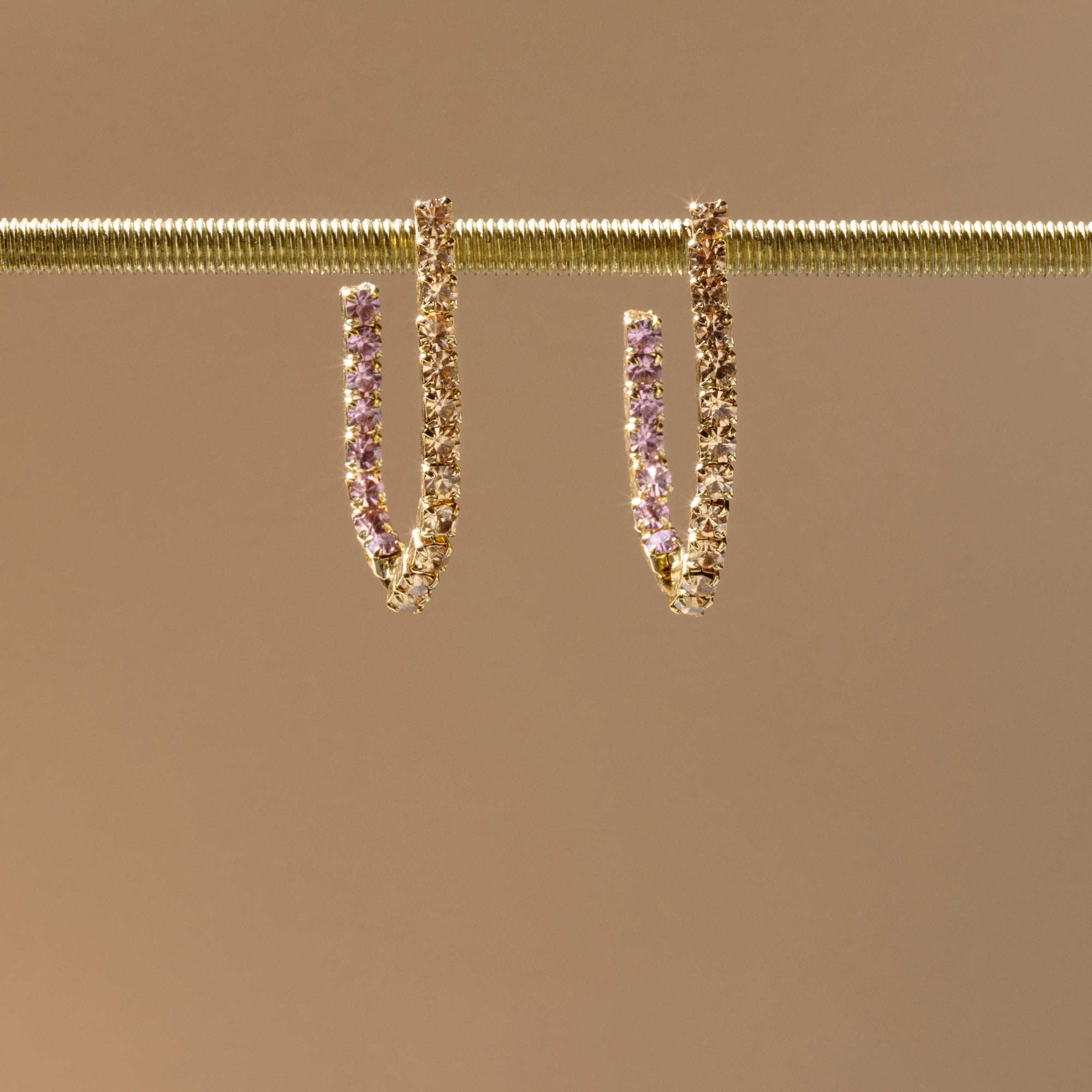 MINT taupe and pink earrings