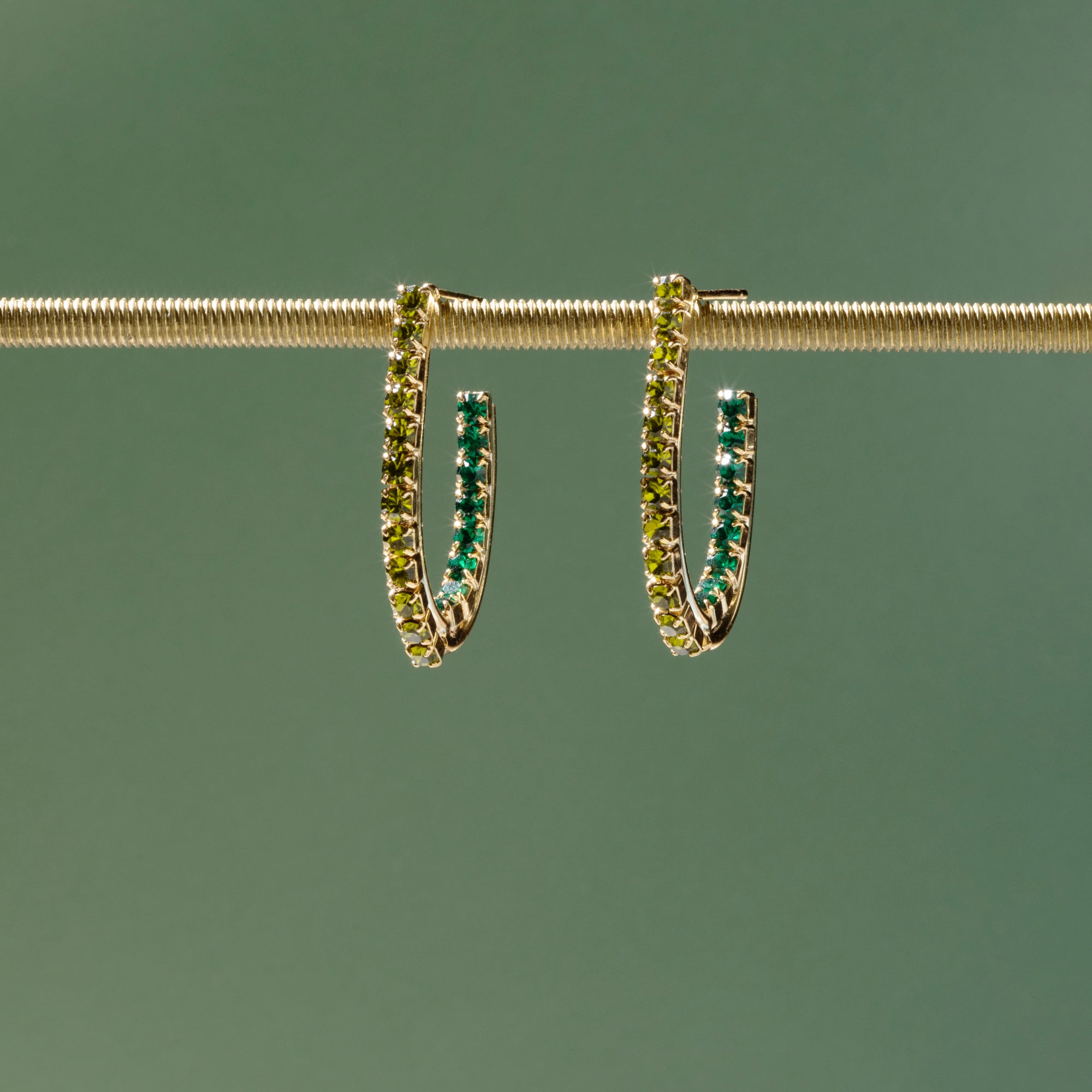 MINT olive and mint earrings