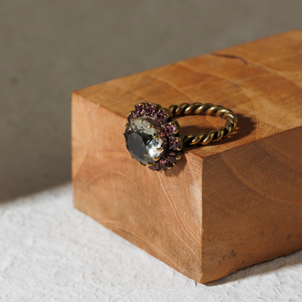 ASSENZIO anello ortensia e grigio