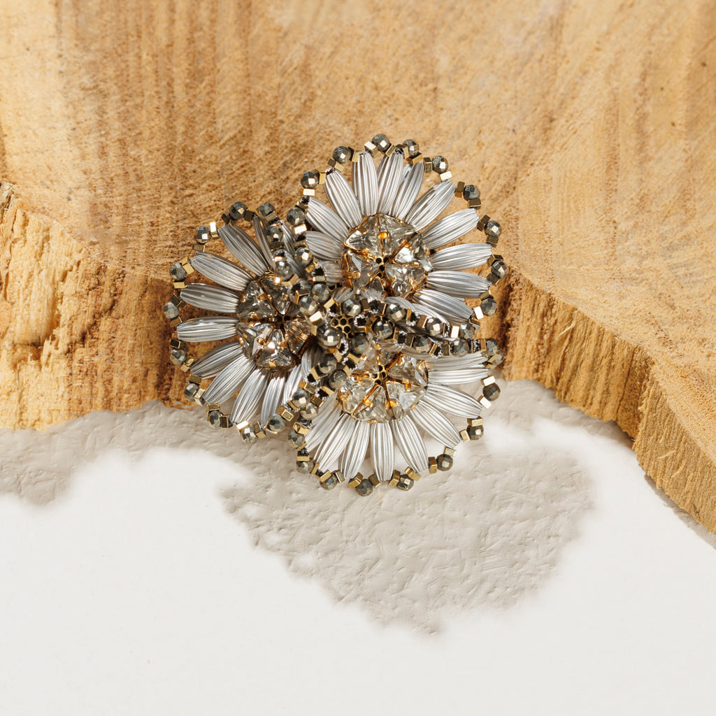 AZALEA silver brooch