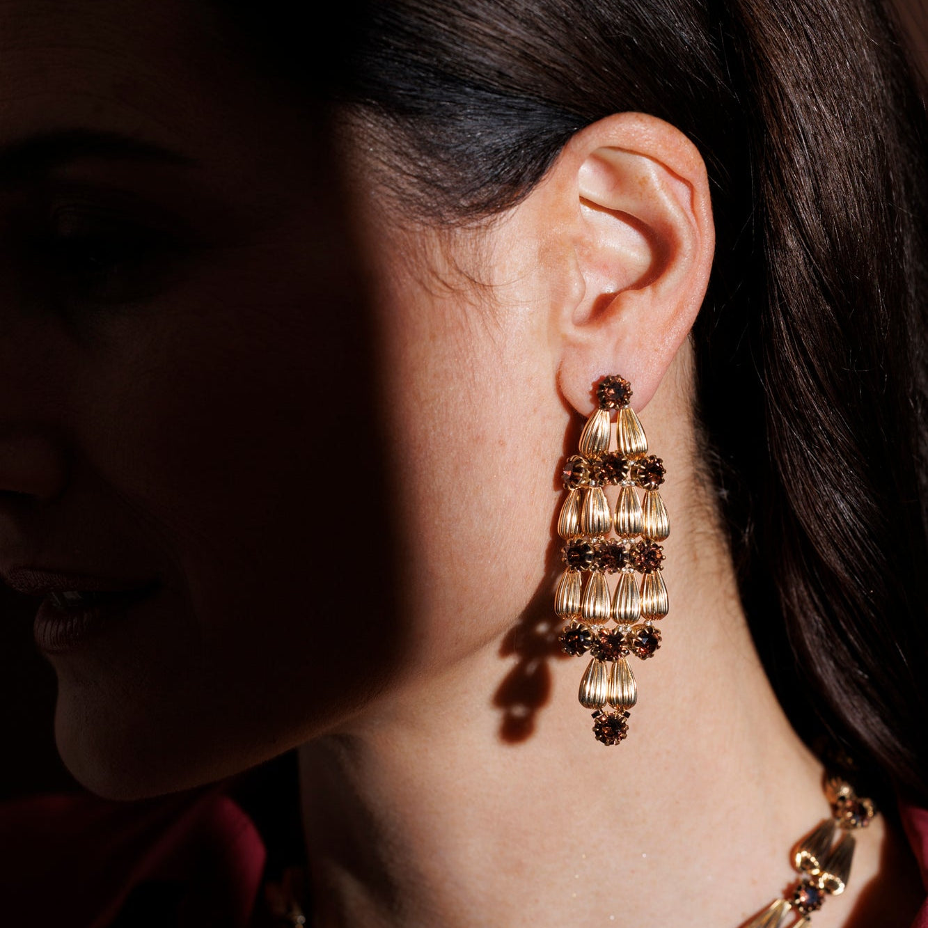 BREZZA orecchini ORO e AMBRA