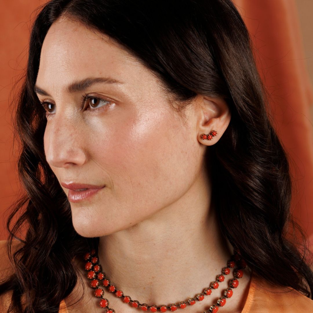 MIKADO orecchini CORALLO