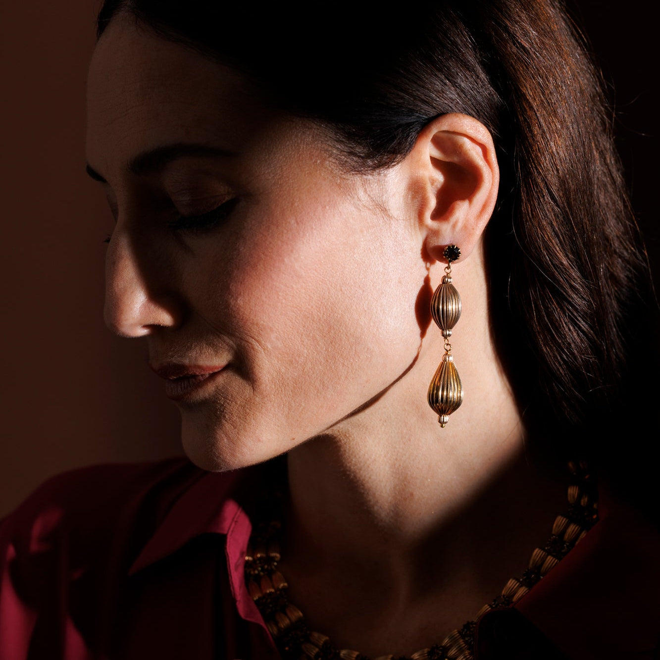 NAIROBI orecchini ORO e AMBRA