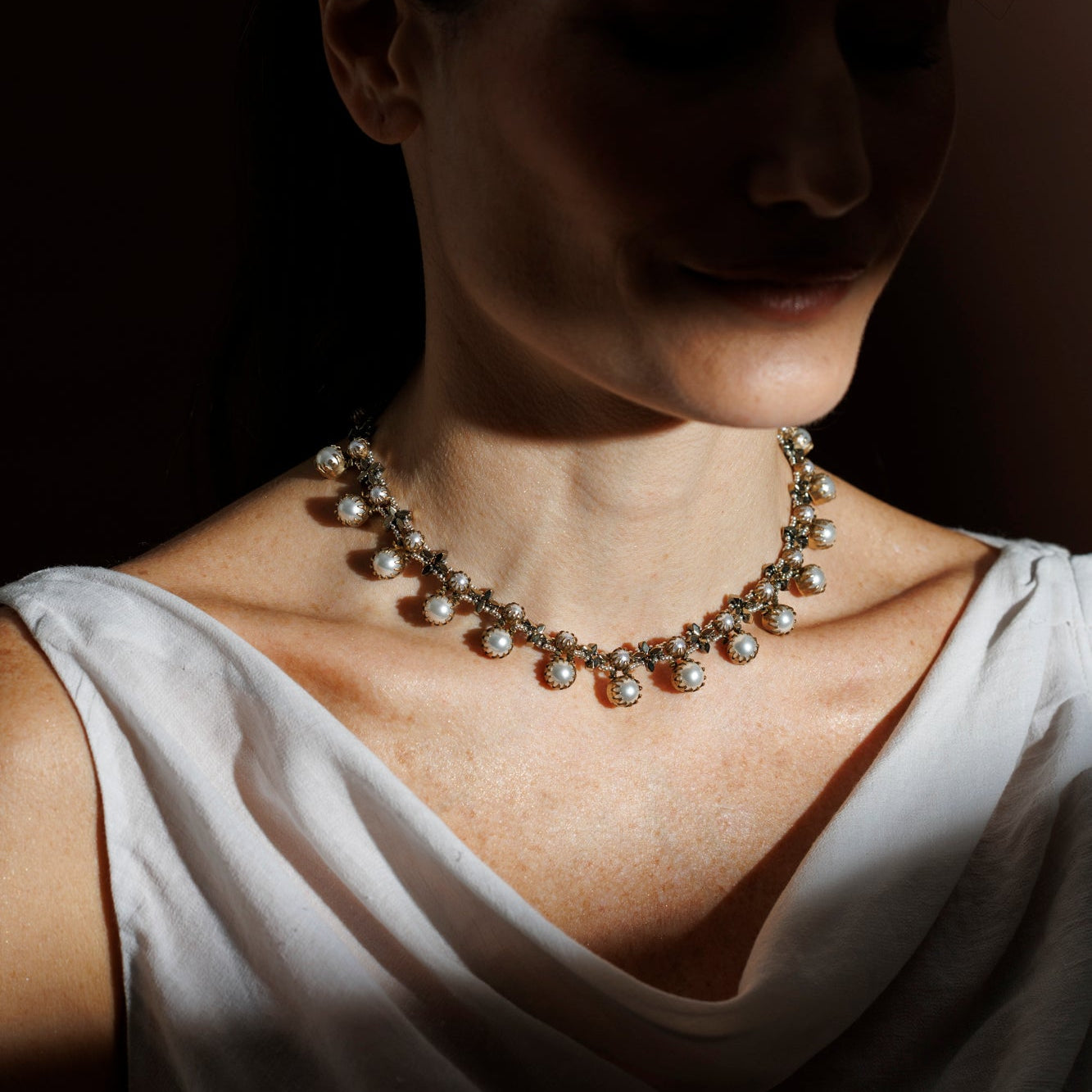 RICAMO collana PERLA