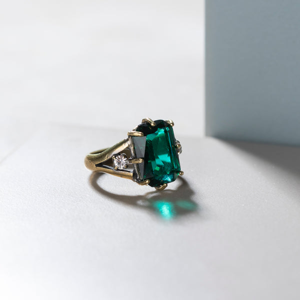 INDIA anello smeraldo
